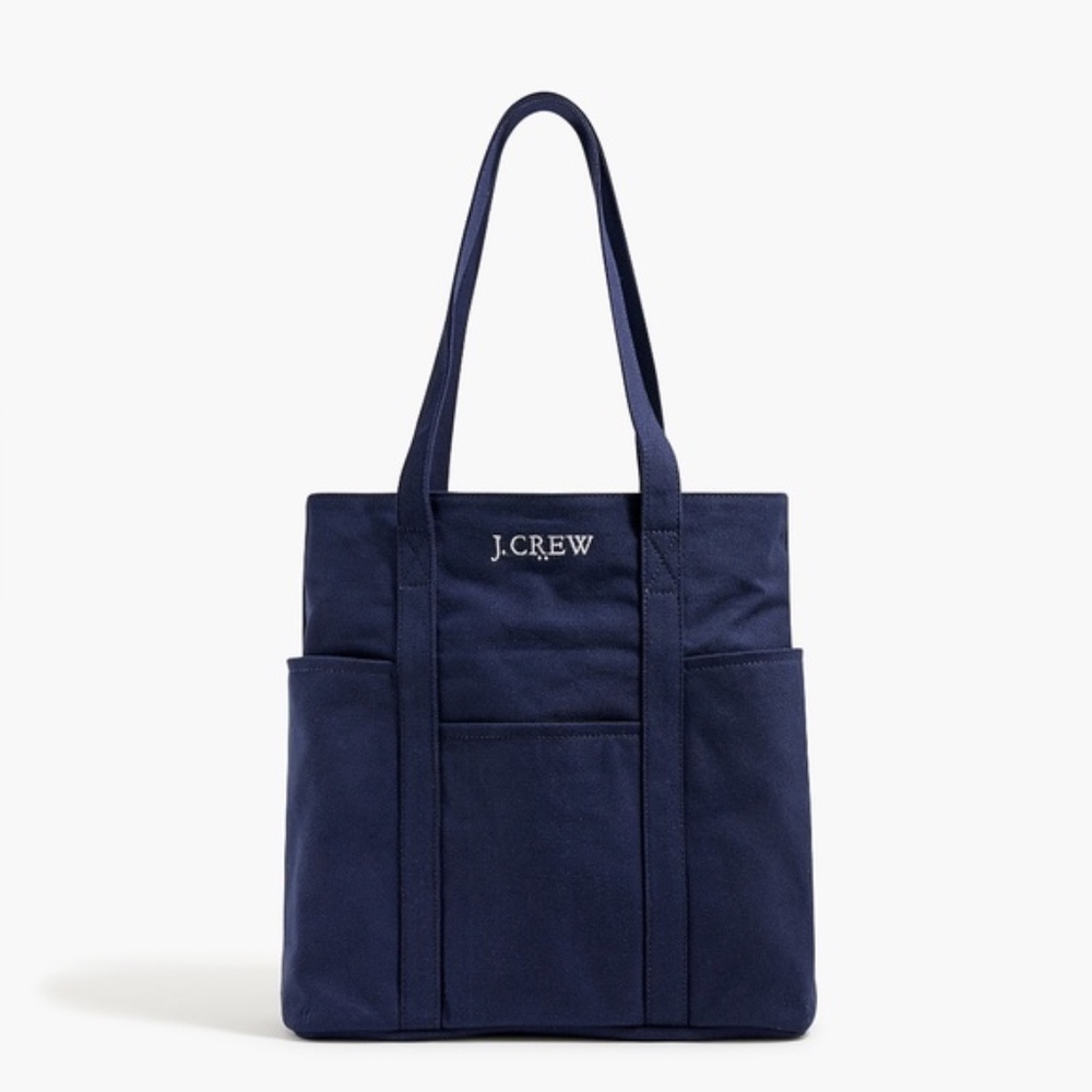 New J.Crew heavy duty pocketed carry all bag